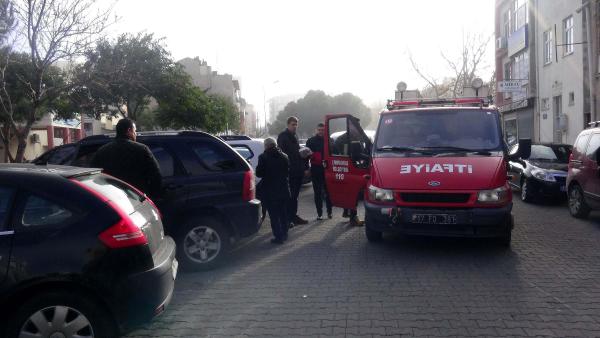 Ağaçta mahsur kalan kediyi itfaiye kurtardı