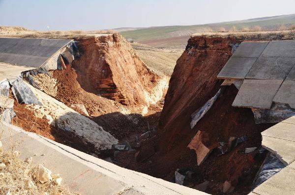 Suruç sulama tünelinde çökme meydana geldi