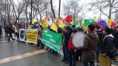 Gaziantep'te HDP ve DBP'liler Öcalan'a özgürlük istedi