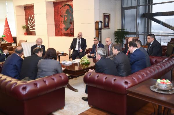 Kılıçdaroğlu, Birleşik Kamu-İş Konfederasyonu Başkanı Hasan Kütük ile görüştü