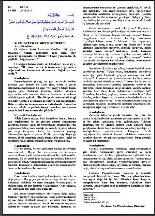 Cuma hutbesi: Dünyayı eğlence gezegeninden ibaret görmek hazin
