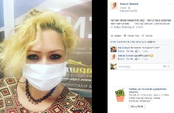 Facebook'ta hava kirliliğine karşı maskeli eylem