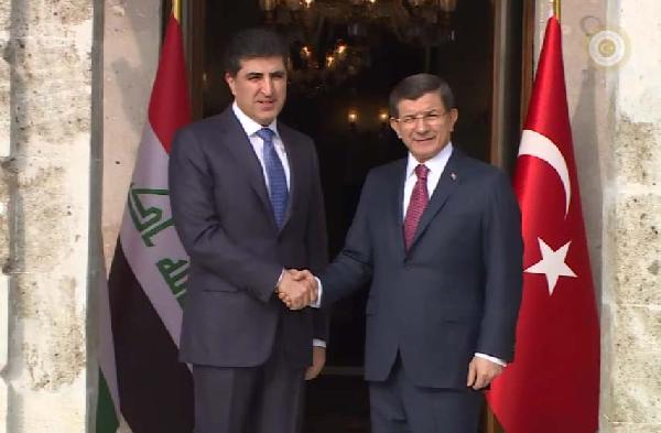 Davutoğlu ile Barzani görüşüyor..