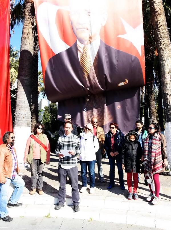 Göçmenlere destek eylemi
