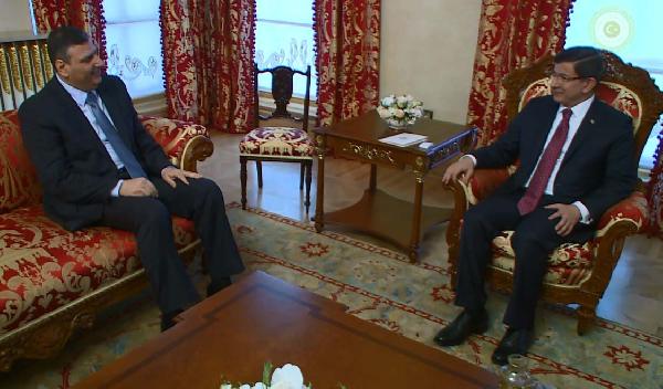 Davutoğlu, Halit Hoca ve Riyad Farid Al Hicab'ı kabul etti