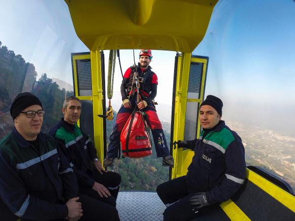 Teleferikte tatbikat