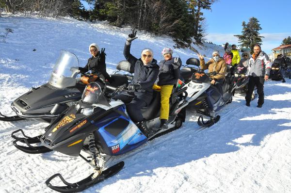 Uludağ ‘da 'kaza sigortalı' kızak ve kar motoru kiralaması