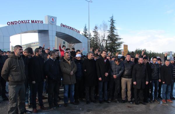 Ülkü Ocakları üyelerinden, öğrenci olayları ile ilgili basın açıklaması