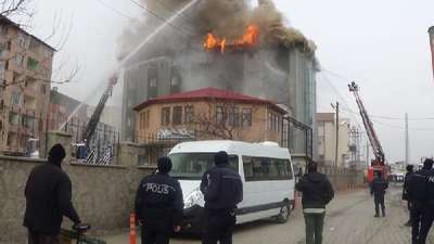 Iğdır polis evinde korkutan yangın