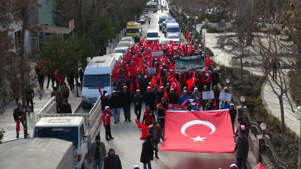 Sarıkamış Şehitleri için Elazığ'da yürüdüler