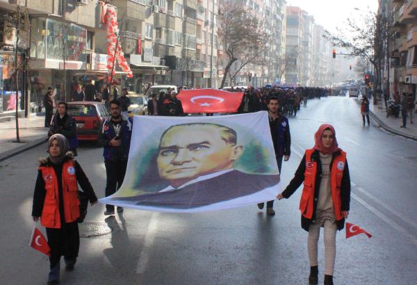 Denizli'de Sarıkamış şehitleri için yürüdüler