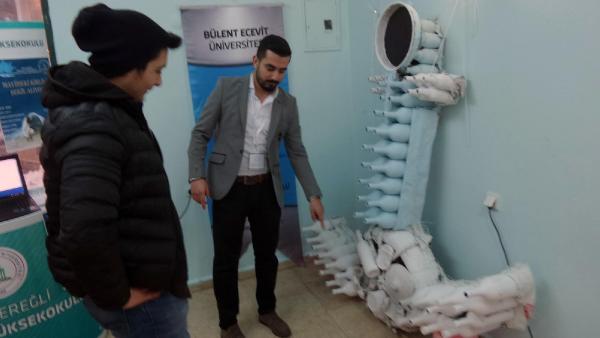 Denizin dibinden çıkarılan malzemeler sergilendi