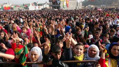 Cizre'de Öcalan'a özgürlük mitingi