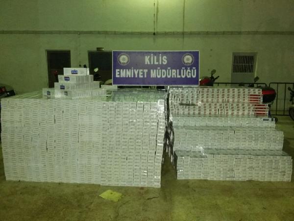 Kilis'te bir evde 68 bin 280 paket kaçak sigara ele geçti