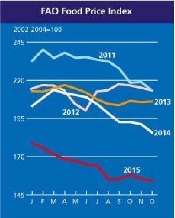 FAO: Küresel küçülme ve dolarda yükseliş ile temel gıda fiyatları dört yıldır düşüyor