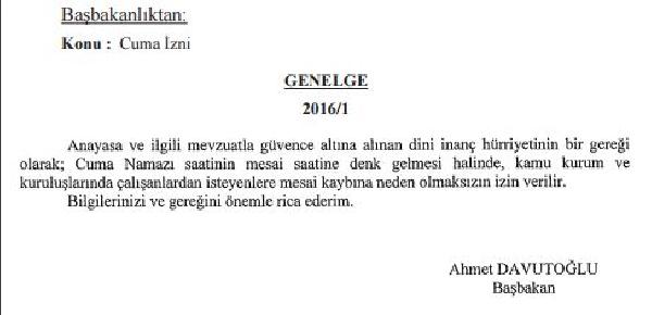 'Cuma namazı' izni Resmi Gazete'de yer aldı