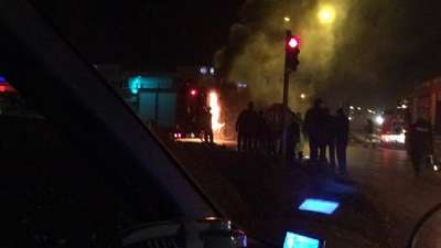 Çorum'da TIR'da yangın