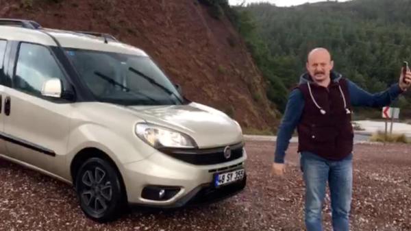 Dolandırılan iş adamı aracını uçurumdan attı