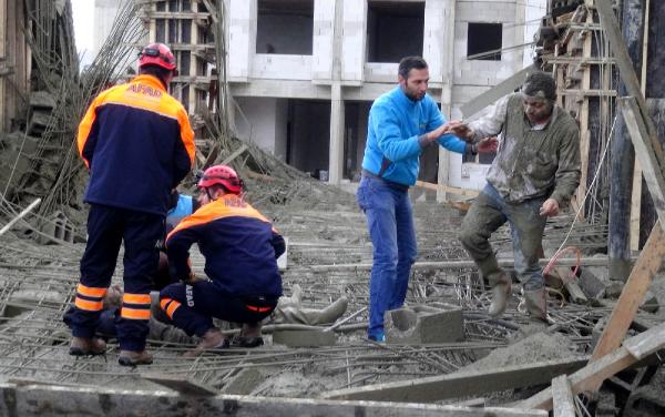 Rize’de alışveriş merkezi inşaatında göçük: 6 yaralı