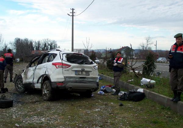 Zonguldak'ta otomobil takla attı: 1 ölü, 1 yaralı