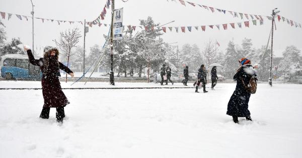 Erzurum'a 3 saatte 30 santim kar yağdı