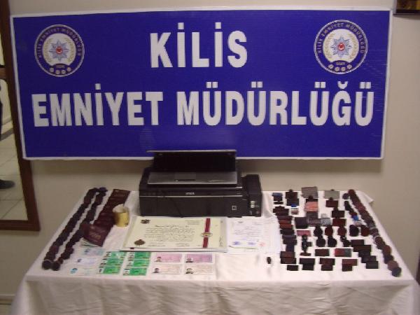 Kilis'te sahte belge düzenleyen Suriyeli gözaltına alındı