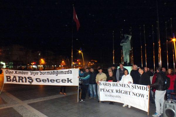 Marmaris'te savaş ve baskılara son eylemi