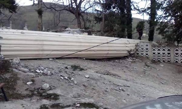Ordu’da 57 metrelik minare şiddetli rüzgarda yıkıldı