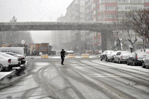 Kayseri'de kar yağışı
