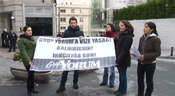 Grup Yorum'dan vize protestosu...
