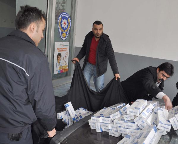 İslahiye'de 2 bin 500 kaçak sigara ele geçti