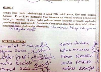 CHP’li belediye meclis üyelerinden ‘cemevleri ibadethane kabul edilsin’ önerisi