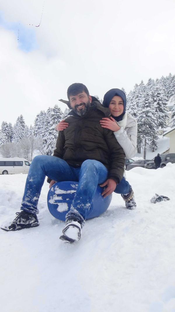Uludağ’da bidon ve naylonlu kayak