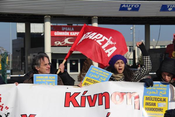 Yunan sınırında ‘mülteci’ protestosu