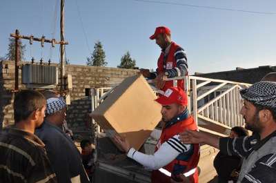 Türk Kızılayı Şehit ailelerini sevindirdi