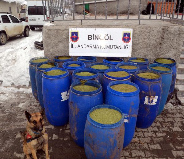 Bingöl'de PKK'nın 832 kilo esrarı ele geçirildi