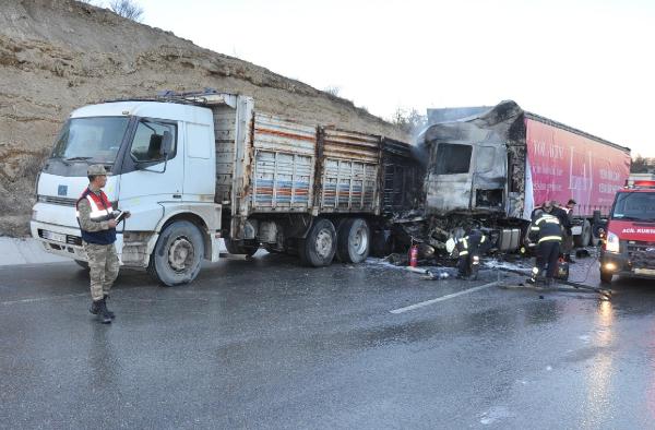 Kamyona çarpan TIR alev aldı; Ahmet öldü, babası ağır yaralı