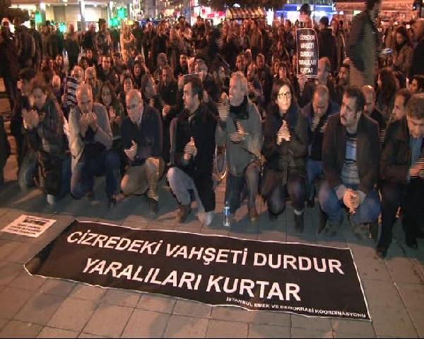 Kadıköy'de 'Cizre' eylemi...