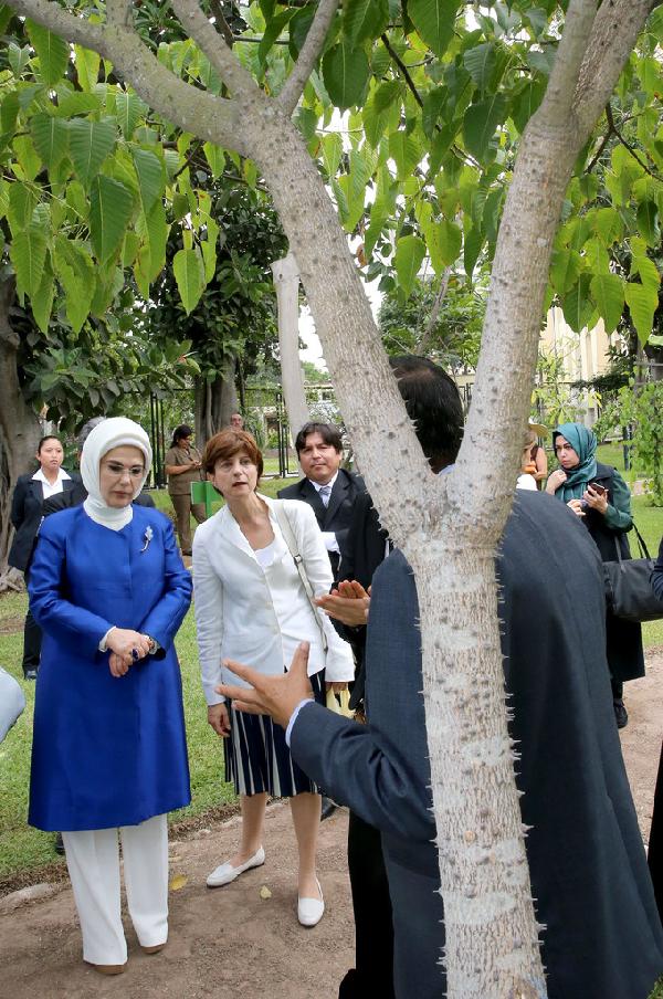 Emine Erdoğan, Peru’da botanik bahçesini ziyaret etti