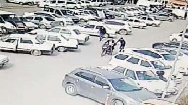 Motosiklet hırsızı güvenlik kamerasından yakalandı