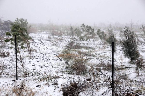Çanakkale'nin yükseklerinde kar etkili oluyor