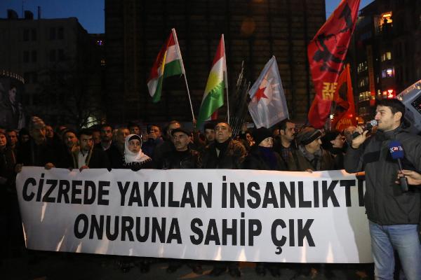 HDP'nin Galatasaray Meydanı'ndaki 'Cizre' eylemine polis müdahalesi