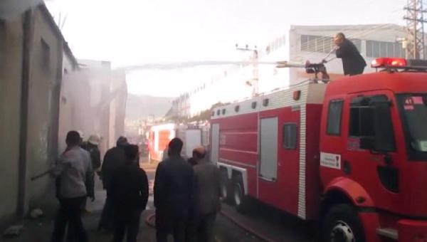 Kahramanmaraş'ta metal atölyesinde yangın