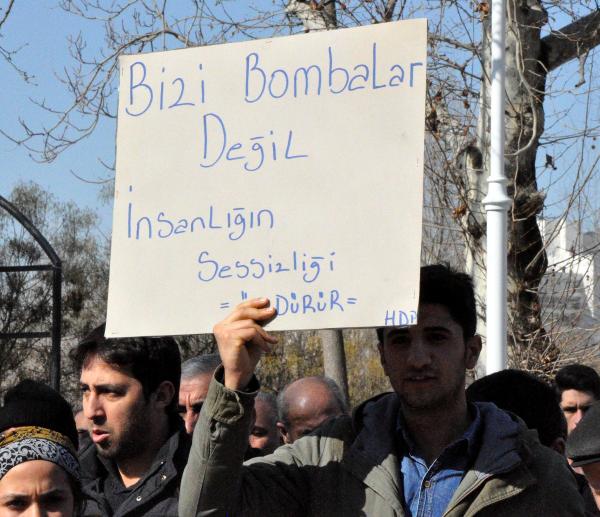Gaziantep'te Cizre ve Sur protestosu