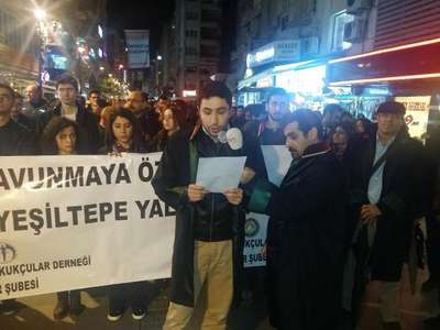 Meslektaşları Tunceli Baro Başkanı için yürüdü