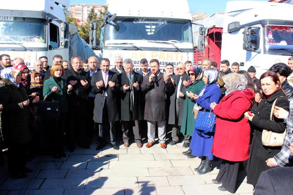 Yozgat'tan Türkmenlere 6 TIR dolusu gıda yardımı