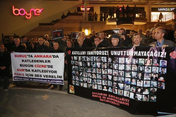 Mersin'de 'barışa ses ver' eylemi
