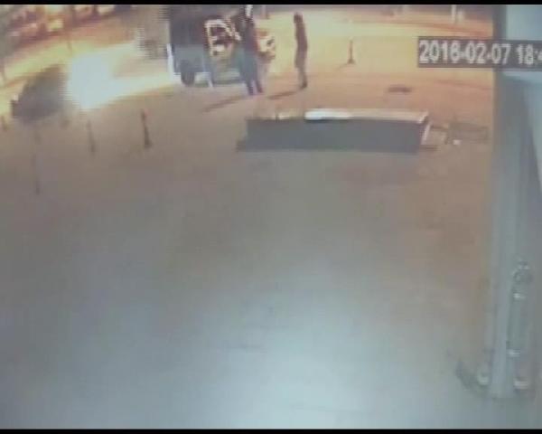 Polise, çarpıp kaçan sürücü güvenlik kamerası sayesinde yakalandı