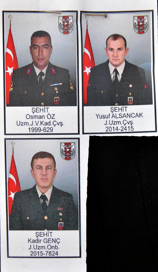 Sur'da şehit olan 3 asker törenle memleketlerine uğurlandı