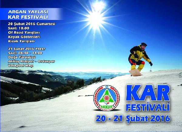 Akkuş'ta kış turizmi için kar festivali